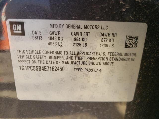 Photo 10 from auction – 2014 CHEVROLET CRUZE LT with VIN 1G1PC5SB4E7162450