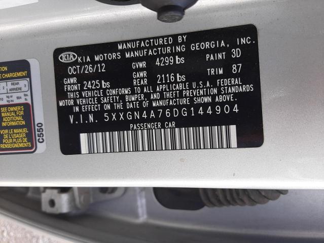Photo 10 from auction – 2013 KIA OPTIMA EX with VIN 5XXGN4A76DG144904