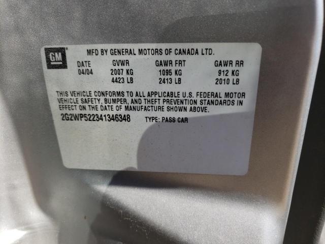 Photo 10 from auction – 2004 PONTIAC GRAND PRIX with VIN 2G2WP522341346348