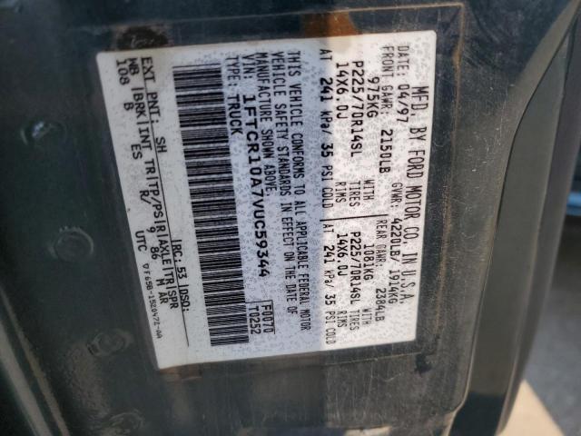 Photo 10 from auction – 1997 FORD RANGER with VIN 1FTCR10A7VUC59344