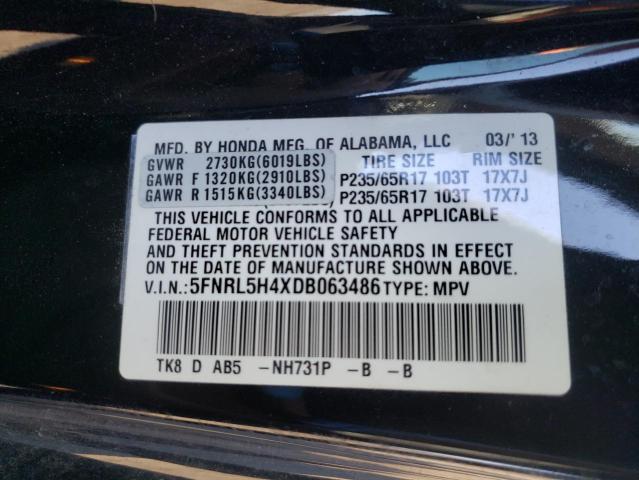 Photo 10 from auction – 2013 HONDA ODYSSEY EX with VIN 5FNRL5H4XDB063486