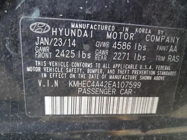 Photo 10 from auction – 2014 HYUNDAI SONATA HYB with VIN KMHEC4A42EA107599