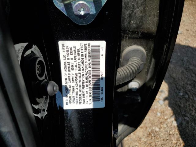Photo 10 from auction – 2021 HONDA CIVIC LX with VIN 19XFC2F65ME000615