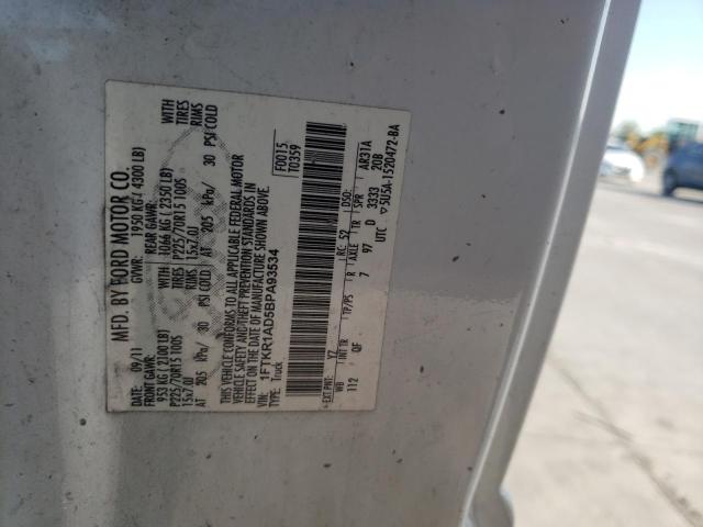 Photo 10 from auction – 2011 FORD RANGER with VIN 1FTKR1AD5BPA93534