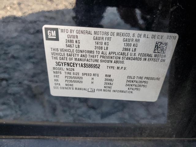 Photo 10 from auction – 2010 CADILLAC SRX PREMIU with VIN 3GYFNCEY1AS586952