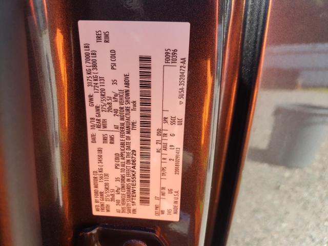 Photo 10 from auction – 2019 FORD F150 SUPER with VIN 1FTEW1E55KFA06729