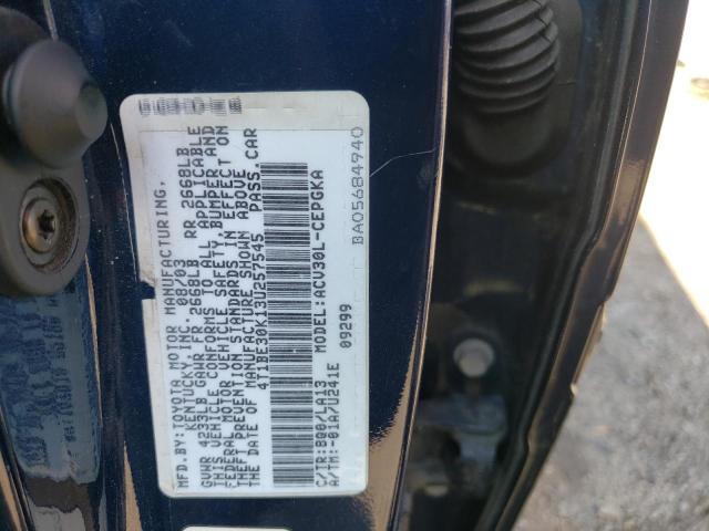 Photo 10 from auction – 2003 TOYOTA CAMRY LE with VIN 4T1BE30K13U257545