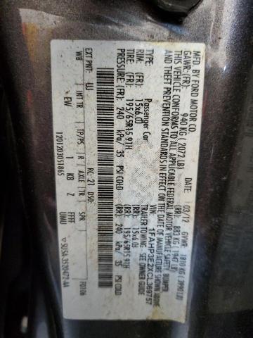 Photo 10 from auction – 2012 FORD FOCUS S with VIN 1FAHP3E2XCL369757