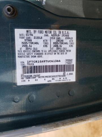 Photo 10 from auction – 1996 FORD RANGER with VIN 1FTCR10A9TUC61366