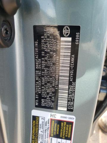 Photo 10 from auction – 2009 TOYOTA CAMRY BASE with VIN 4T1BE46K39U824148