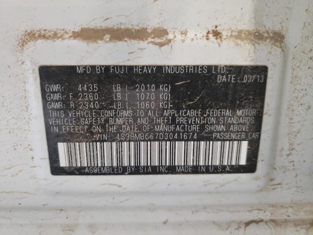 Photo 10 from auction – 2013 SUBARU LEGACY 2.5 with VIN 4S3BMBC67D3041674