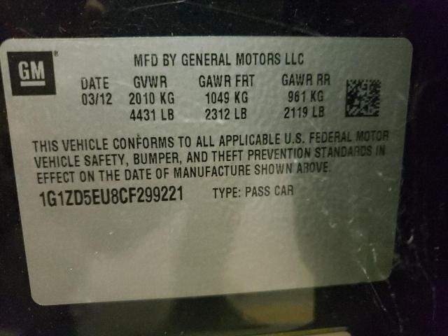 Photo 10 from auction – 2012 CHEVROLET MALIBU 2LT with VIN 1G1ZD5EU8CF299221
