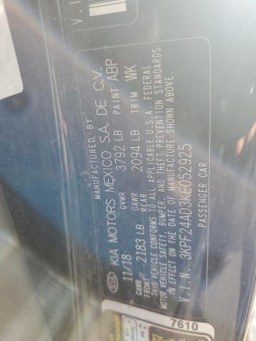Photo 10 from auction – 2019 KIA FORTE FE with VIN 3KPF24AD3KE052925