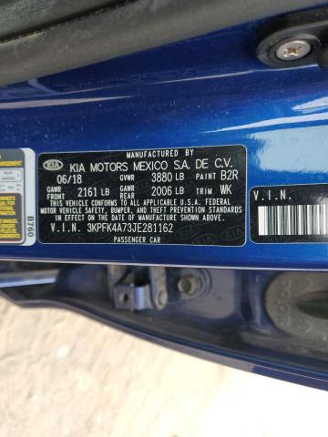 Photo 10 from auction – 2018 KIA FORTE LX with VIN 3KPFK4A73JE281162