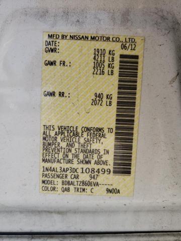 Photo 10 from auction – 2013 NISSAN ALTIMA 2.5 with VIN 1N4AL3AP3DC108499