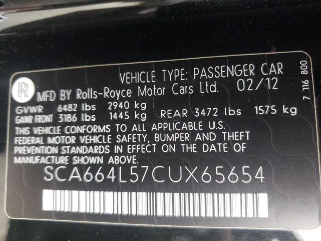 Photo 10 from auction – 2012 ROLLS-ROYCE GHOST with VIN SCA664L57CUX65654