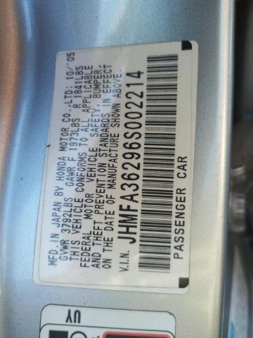 Photo 10 from auction – 2006 HONDA CIVIC HYBR with VIN JHMFA36296S002214