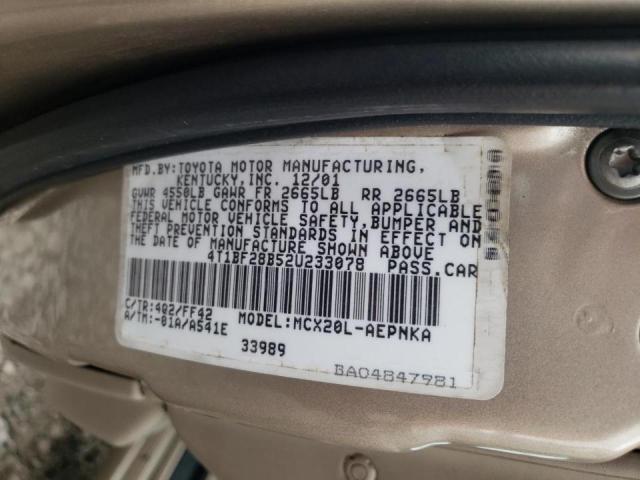 Photo 10 from auction – 2002 TOYOTA AVALON XL with VIN 4T1BF28B52U233078