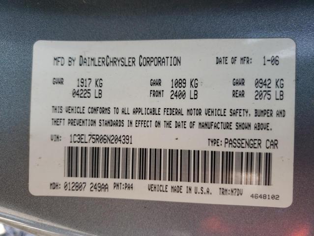 Photo 10 from auction – 2006 CHRYSLER SEBRING GT with VIN 1C3EL75R06N204391