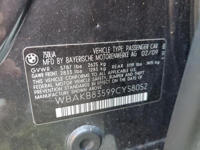 Photo 10 from auction – 2009 BMW 750 LI with VIN WBAKB83599CY58052