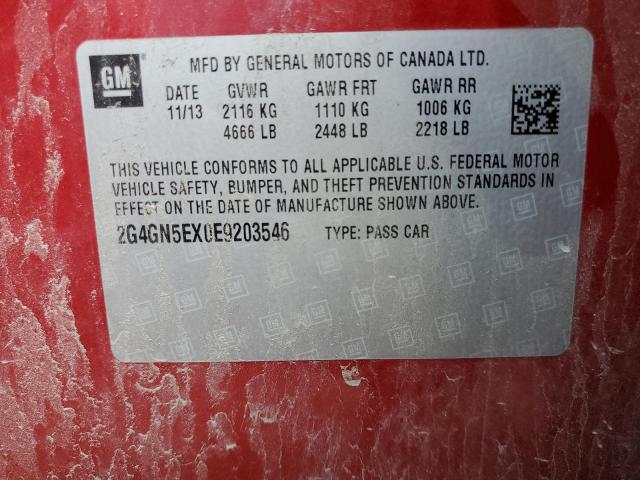 Photo 10 from auction – 2014 BUICK REGAL PREM with VIN 2G4GN5EX0E9203546