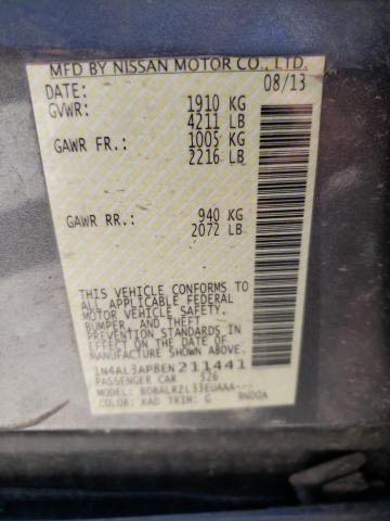 Photo 10 from auction – 2014 NISSAN ALTIMA 2.5 with VIN 1N4AL3AP8EN211441