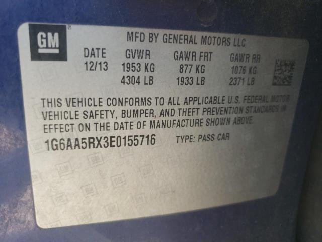 Photo 10 from auction – 2014 CADILLAC ATS with VIN 1G6AA5RX3E0155716