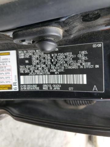 Photo 10 from auction – 2008 TOYOTA 4RUNNER LI with VIN JTEZU17R58K015286