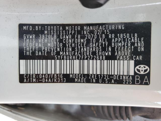 Photo 10 from auction – 2015 TOYOTA COROLLA L with VIN 5YFBURHE7FP272688