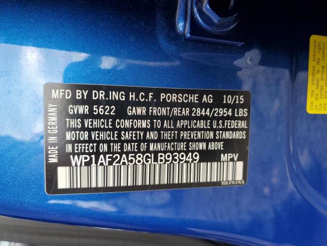 Photo 10 from auction – 2016 PORSCHE MACAN TURB with VIN WP1AF2A58GLB93949
