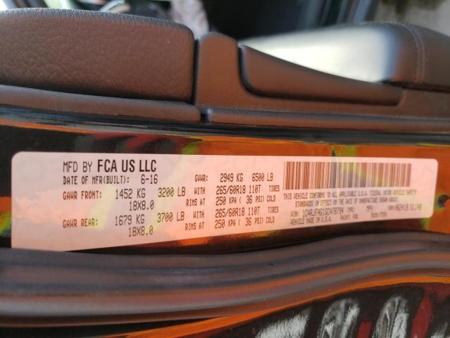 Photo 10 from auction – 2016 JEEP GRAND CHER with VIN 1C4RJFAG1GC478794