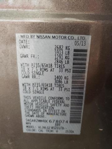 Photo 10 from auction – 2013 NISSAN PATHFINDER with VIN 5N1AR2MM4DC678074