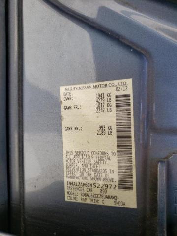 Photo 10 from auction – 2012 NISSAN ALTIMA BAS with VIN 1N4AL2AP6CN522972