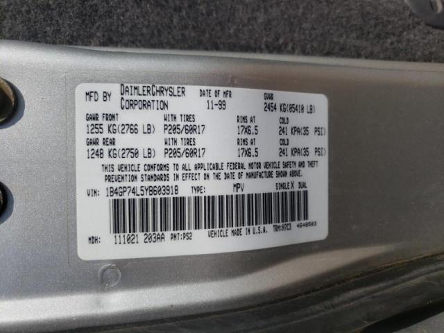 Photo 10 from auction – 2000 DODGE GRAND CARA with VIN 1B4GP74L5YB603918