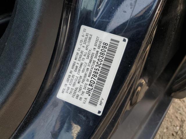 Photo 10 from auction – 2003 HONDA CR-V EX with VIN JHLRD78853C038098