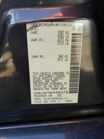 Photo 10 from auction – 2013 NISSAN ALTIMA 3.5 with VIN 1N4BL3AP7DN449378