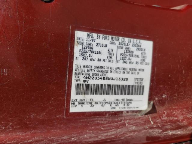 Photo 10 from auction – 1998 MERCURY MOUNTAINEE with VIN 4M2ZU54E8WUJ13320