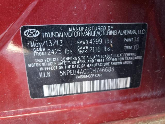 Photo 10 from auction – 2013 HYUNDAI SONATA GLS with VIN 5NPEB4AC0DH746683