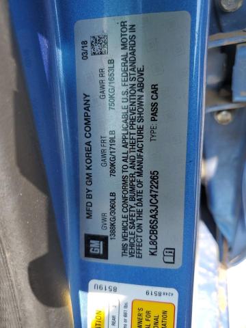 Photo 10 from auction – 2018 CHEVROLET SPARK LS with VIN KL8CB6SA3JC472265