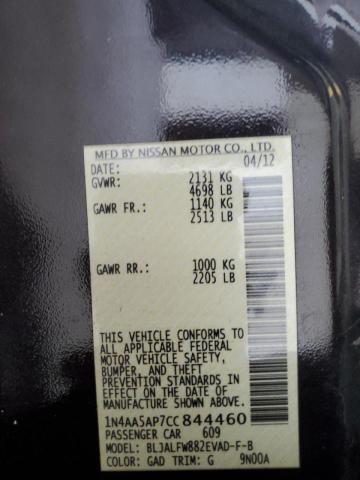Photo 10 from auction – 2012 NISSAN MAXIMA S with VIN 1N4AA5AP7CC844460