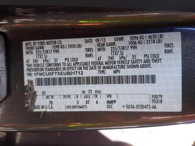 Photo 10 from auction – 2014 FORD ESCAPE S with VIN 1FMCU0F7XEUB01712