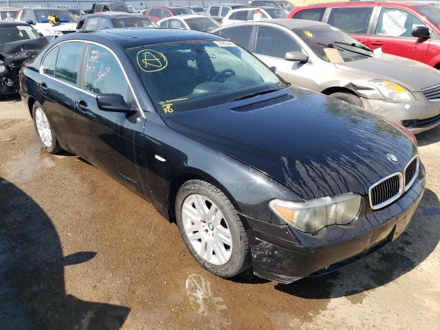 BMW 745 I 2003 with VIN WBAGL63493DP65743 - Photo from auction
