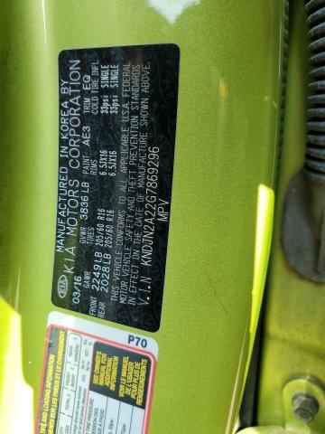 Photo 10 from auction – 2016 KIA SOUL with VIN KNDJN2A22G7869296