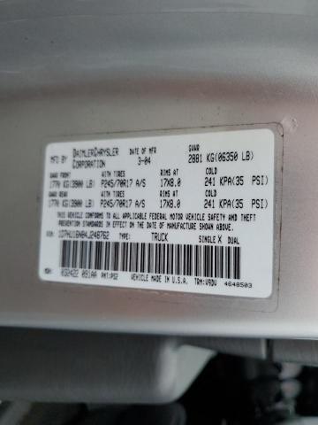 Photo 10 from auction – 2004 DODGE RAM 1500 S with VIN 1D7HU16N84J248762