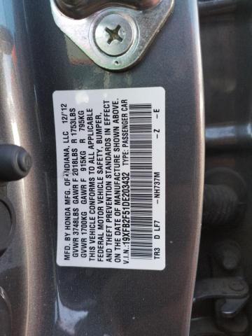 Photo 10 from auction – 2013 HONDA CIVIC LX with VIN 19XFB2F51DE203432