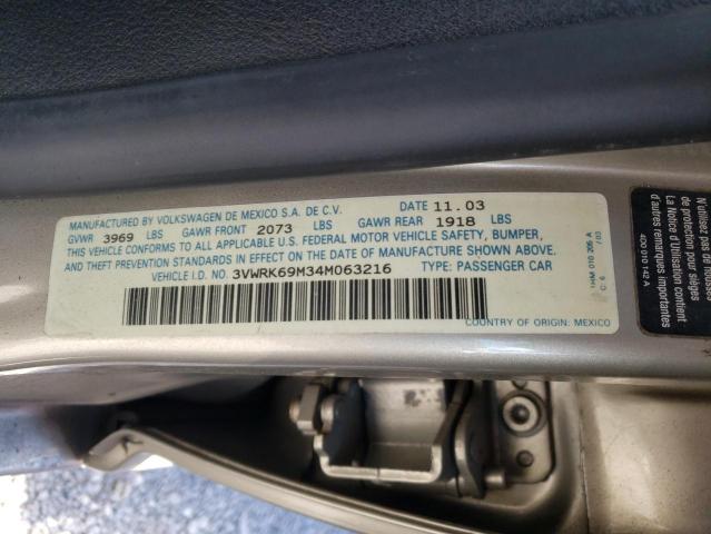 Photo 10 from auction – 2004 VOLKSWAGEN JETTA GL with VIN 3VWRK69M34M063216