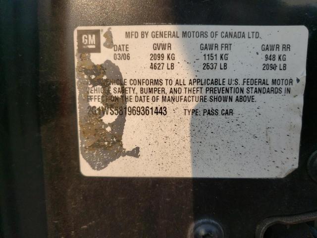Photo 10 from auction – 2006 CHEVROLET IMPALA POL with VIN 2G1WS581969361443