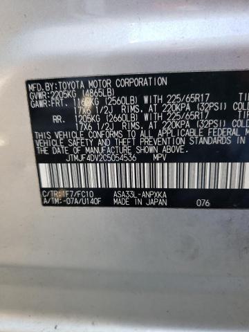 Photo 10 from auction – 2012 TOYOTA RAV4 with VIN JTMJF4DV2C5054536