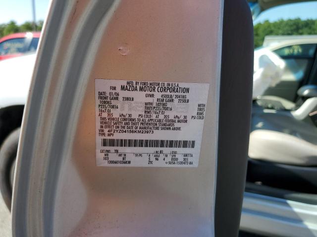 Photo 10 from auction – 2006 MAZDA TRIBUTE S with VIN 4F2YZ04156KM23973