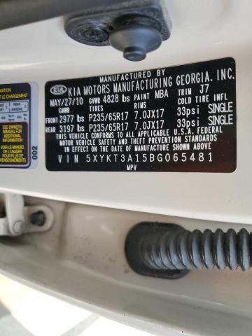 Photo 10 from auction – 2011 KIA SORENTO BA with VIN 5XYKT3A15BG065481